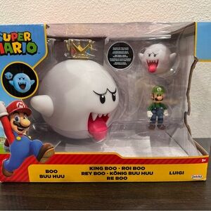 Super Mario BOO, KING BOO, LUIGI, Action Figures, Glow In The Dark, Ghost NEW